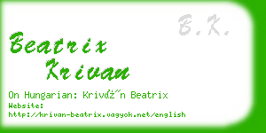 beatrix krivan business card